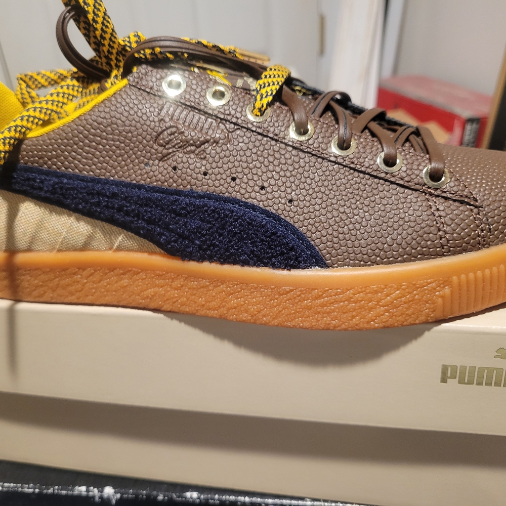 Puma Brown and Yellow Sneakers